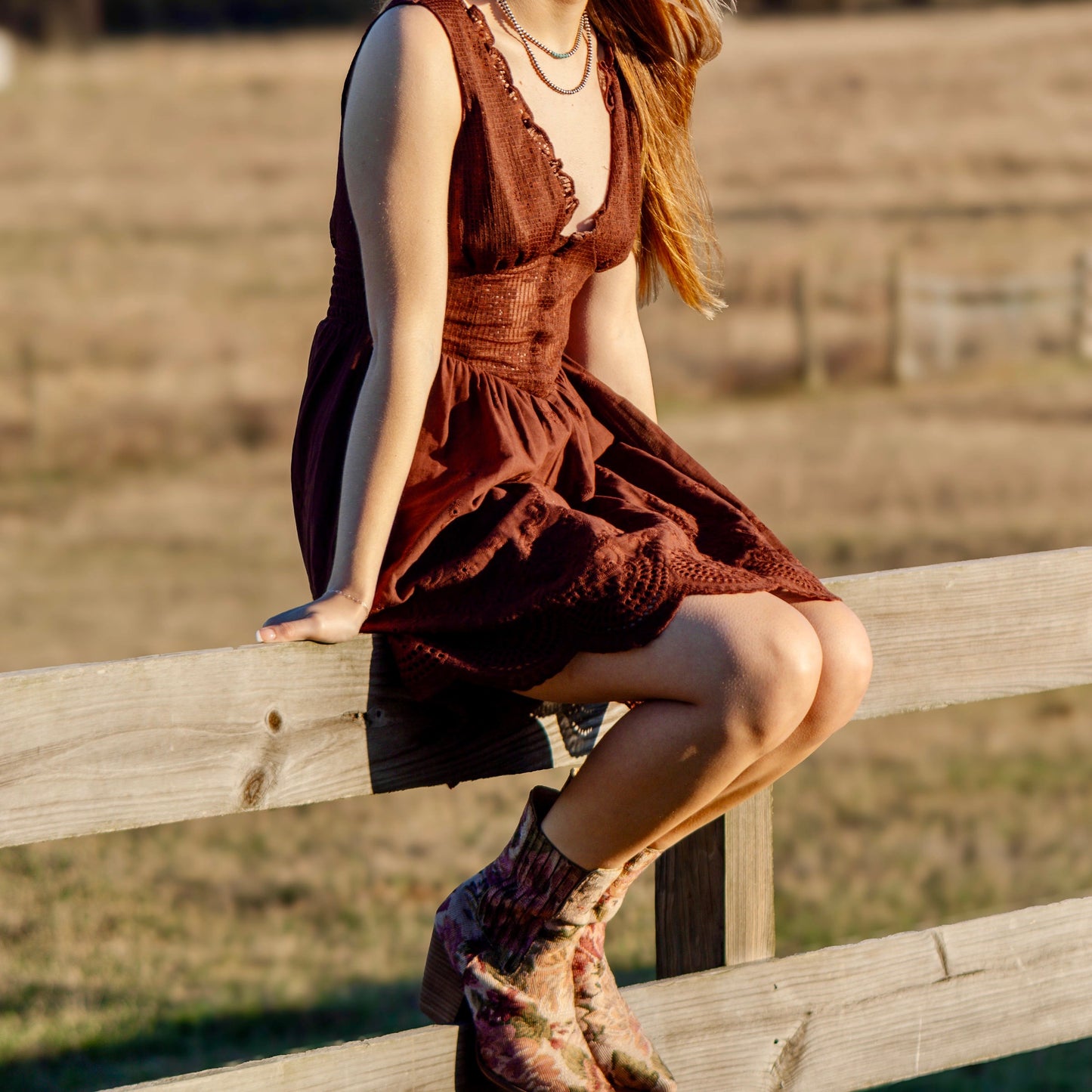 Brown Corset Mini Dress