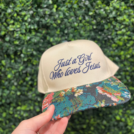 Just a girl who loves Jesus- Structured Hat