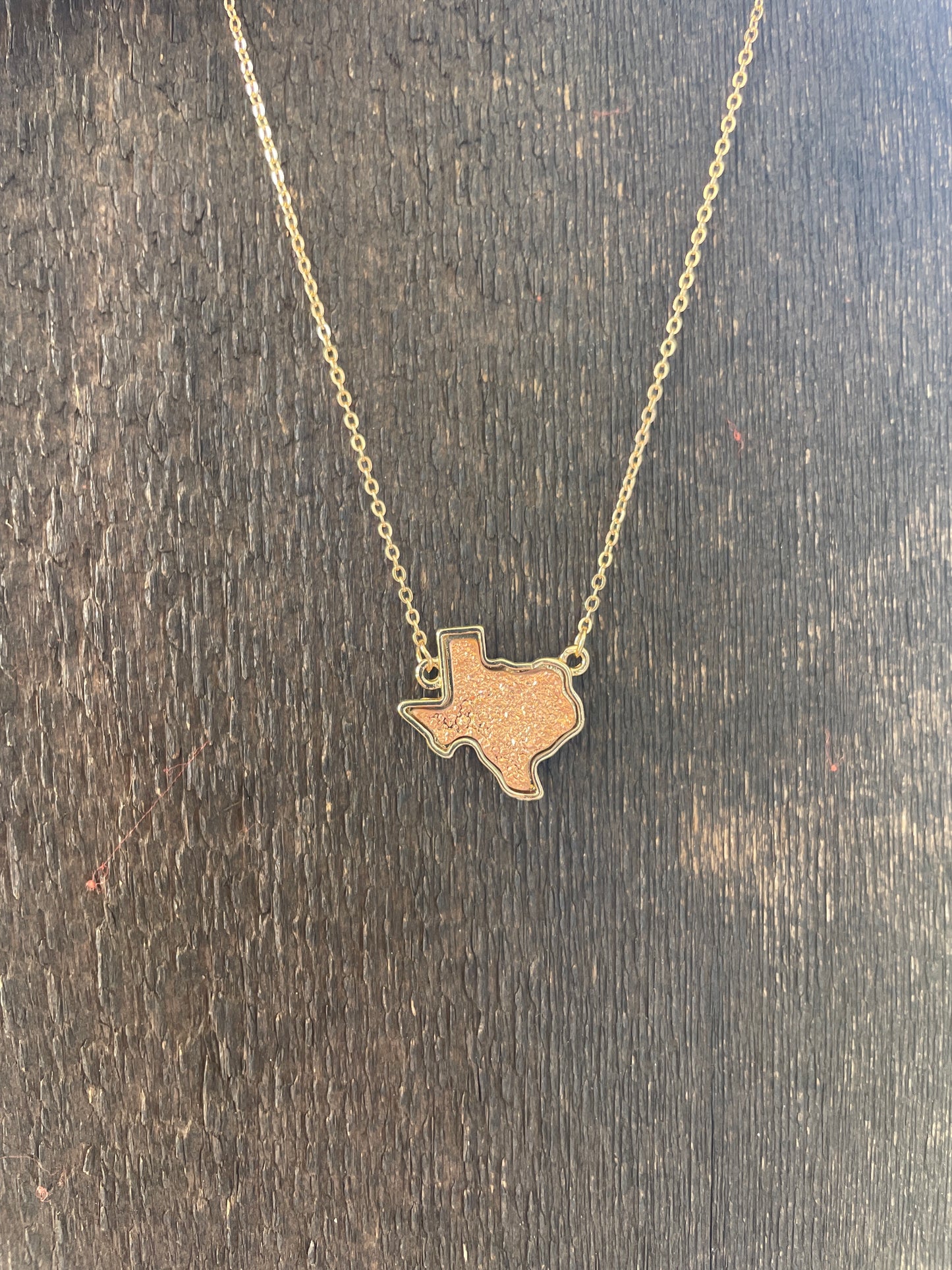 Gold Texas Stone Necklace