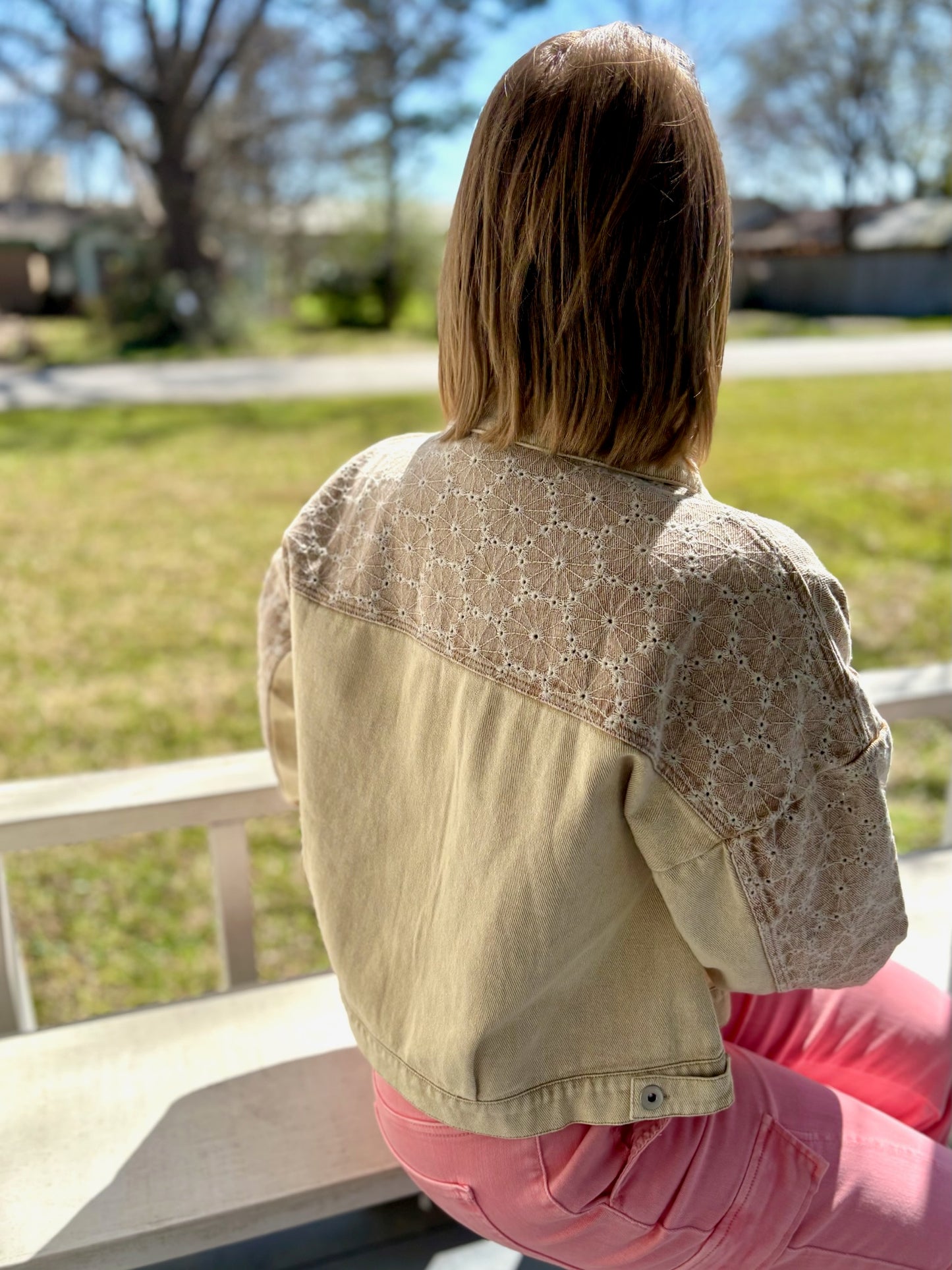 Contrast Oversized Denim Jacket Shacket