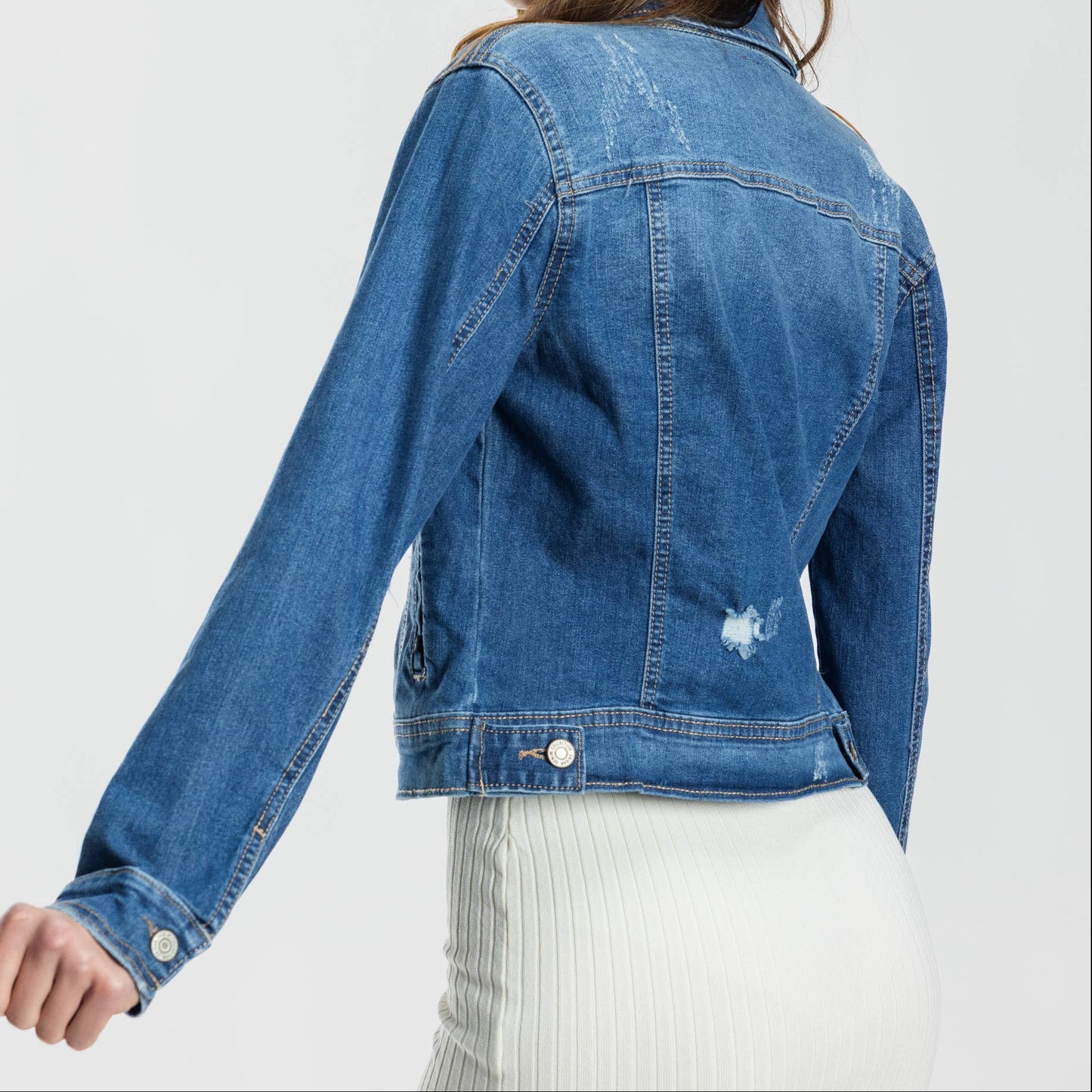 Classic Distressed Denim Jacket