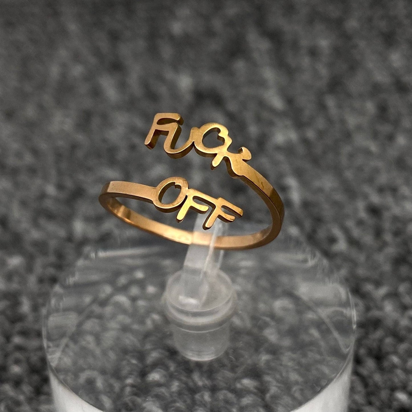 'Fuck OFF' Adjustable Ring