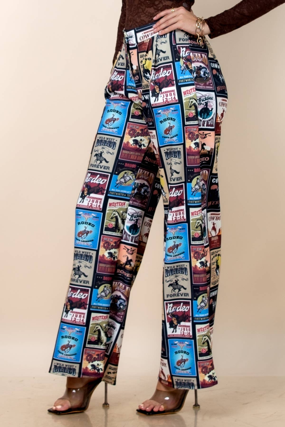 Rodeo Poster Wide Leg Pants