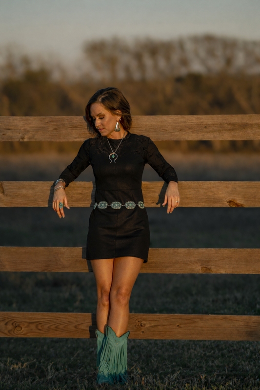 Buckaroo Faux Leather Dress