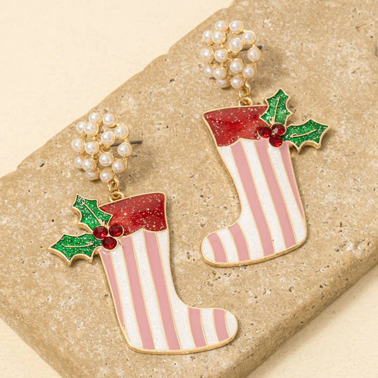 Stocking Dangle Earrings