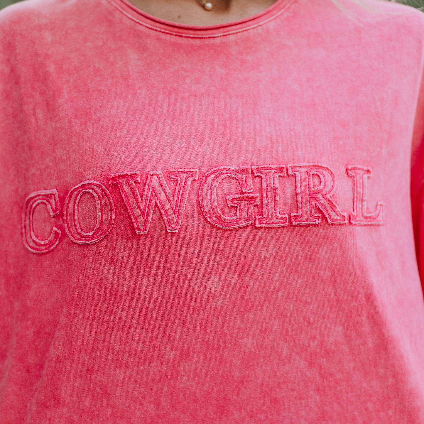 Cowgirl Acid Washed Tee