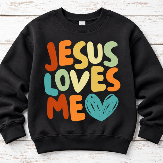 Jesus Loves Me Crewneck (Black)