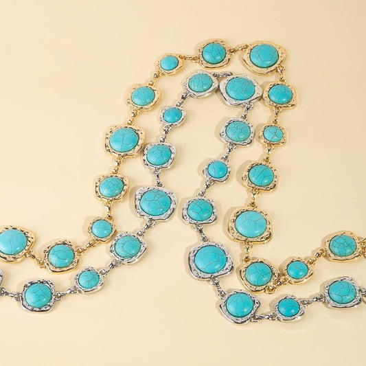 Turquoise Dome Stone Belt