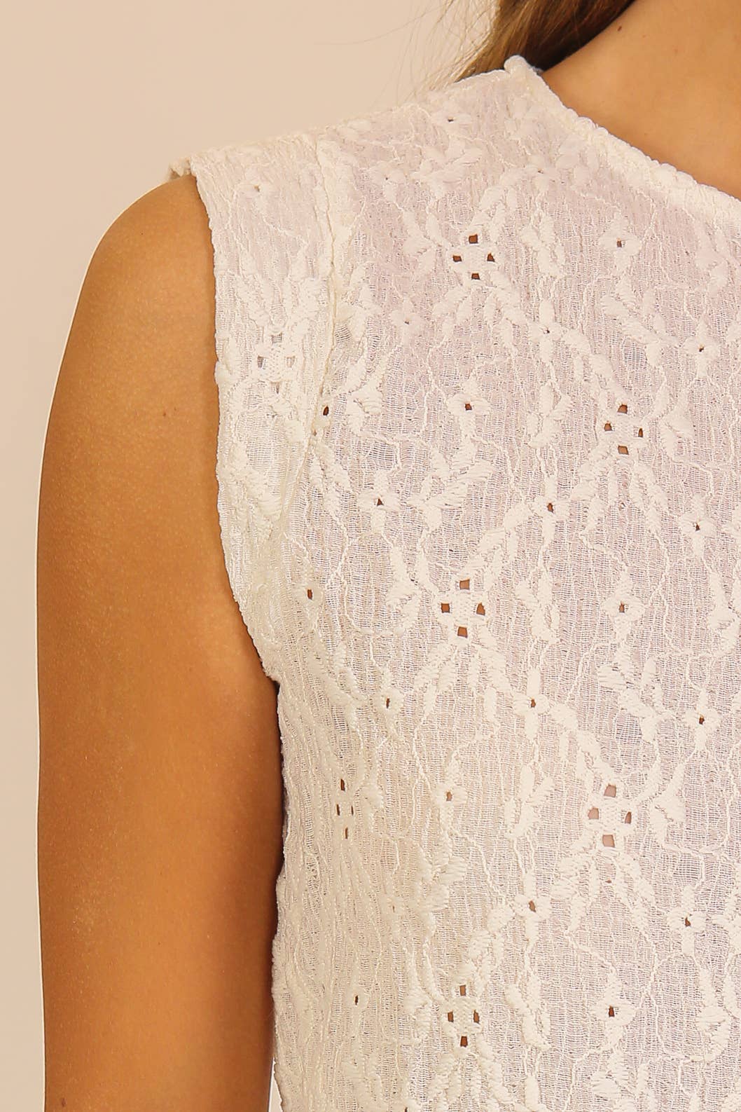 Lace Eyelet Sleeveless Top