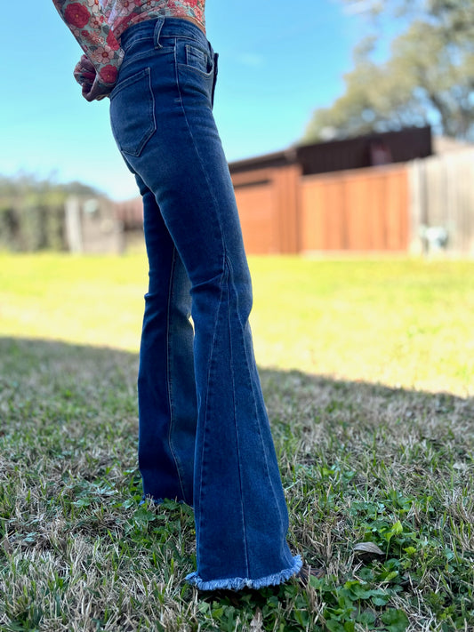 Mid Rise Flare with Side Detail