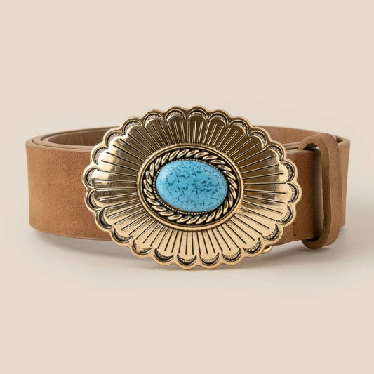 Assorted Turquoise Buckle Belt
