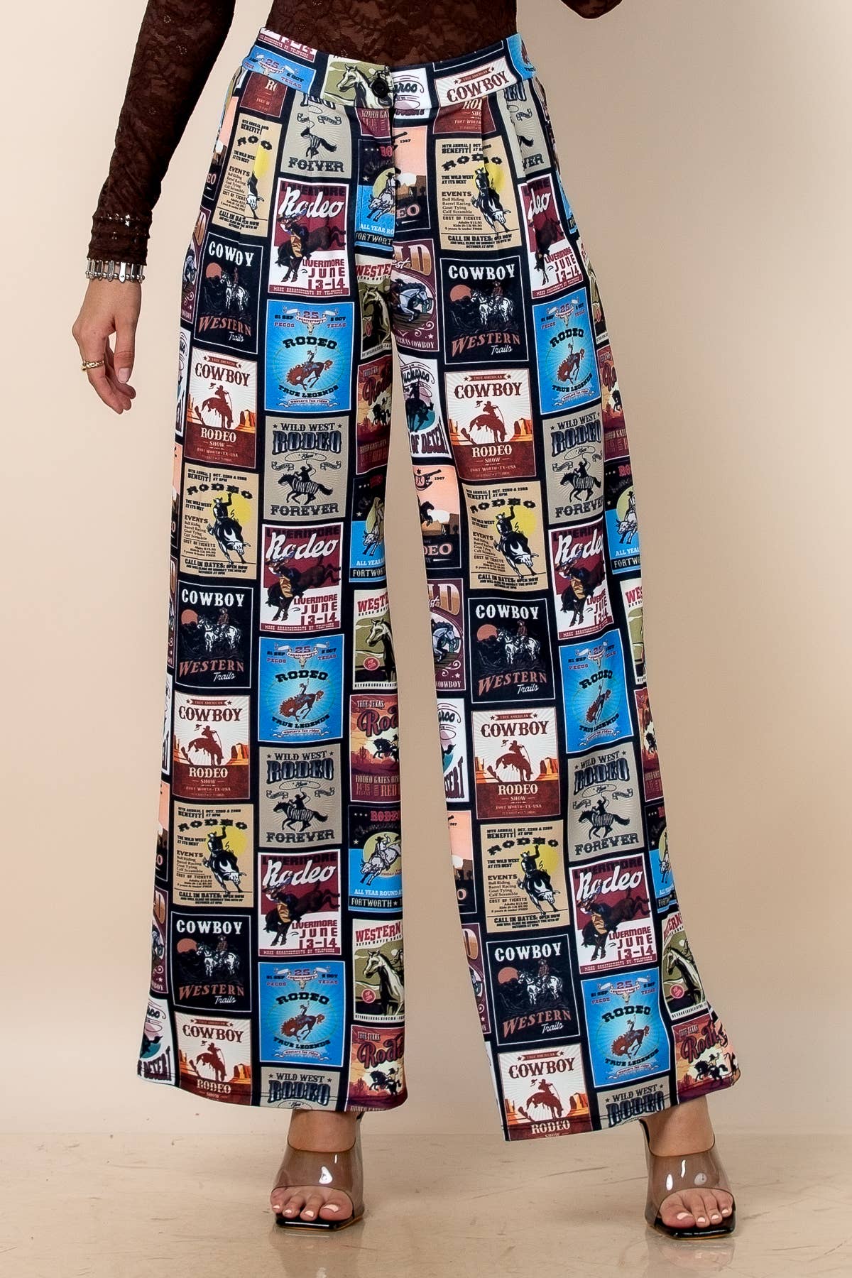 Rodeo Poster Wide Leg Pants