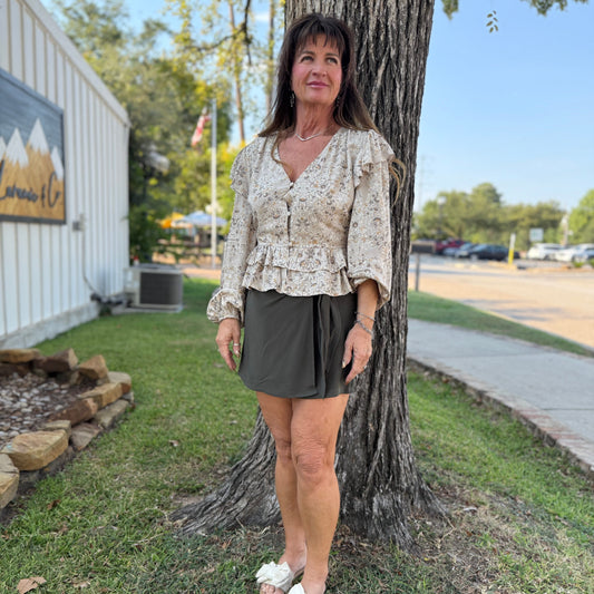 Autumn Wrap Front Skort