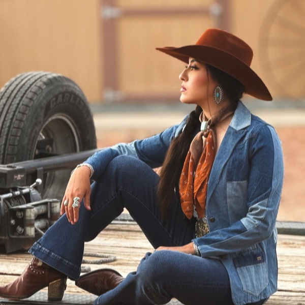 Denim Patchwork Blazer