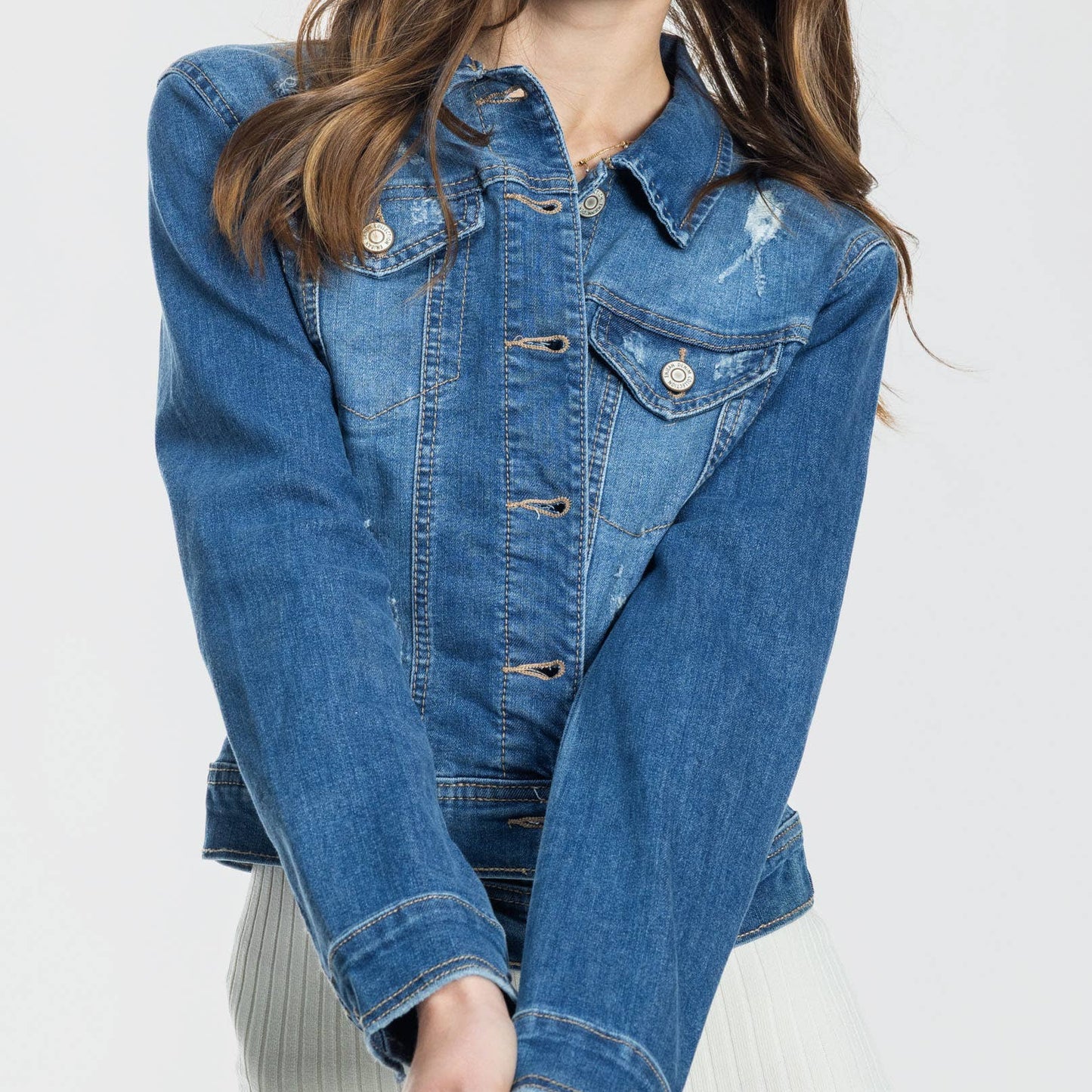 Classic Distressed Denim Jacket