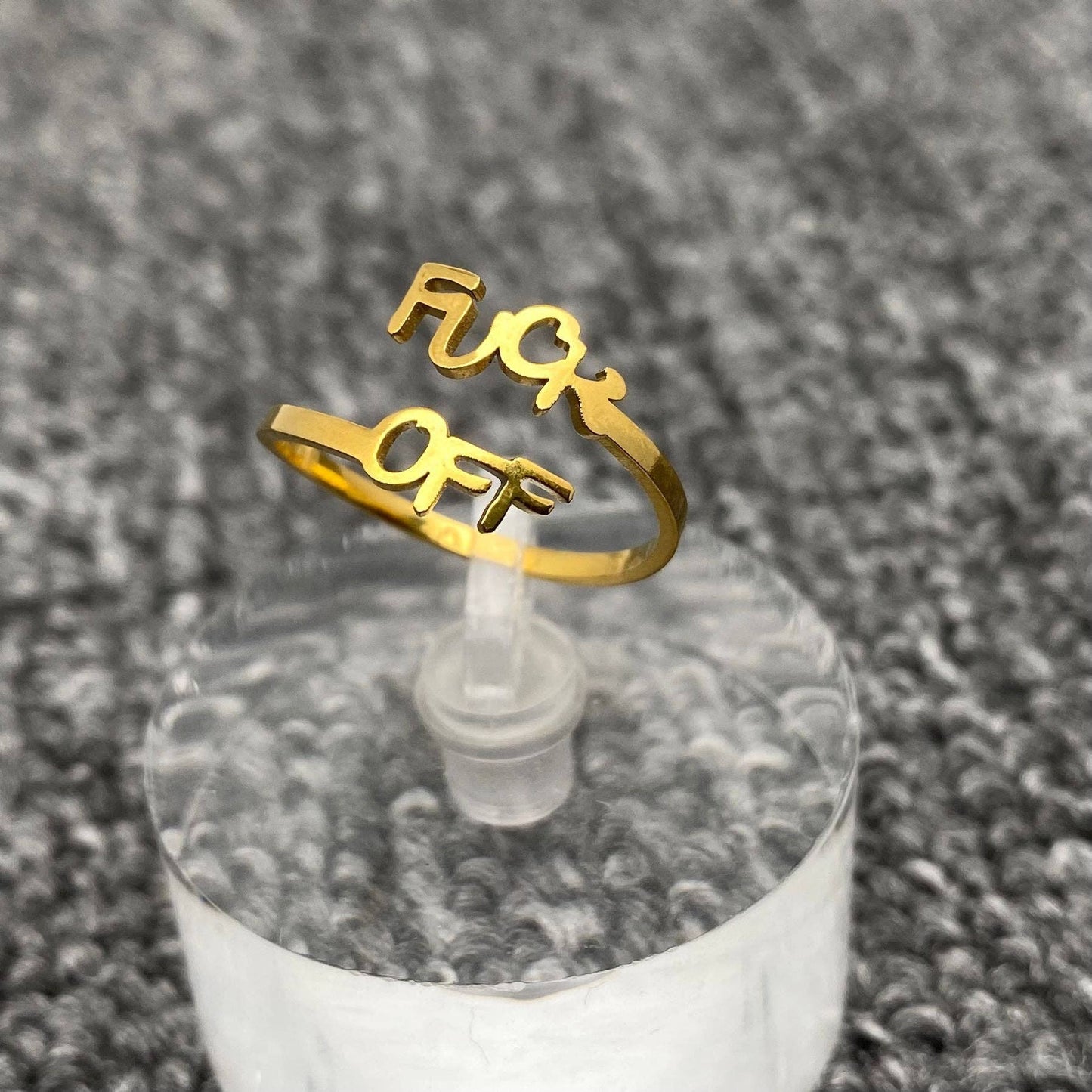 'Fuck OFF' Adjustable Ring
