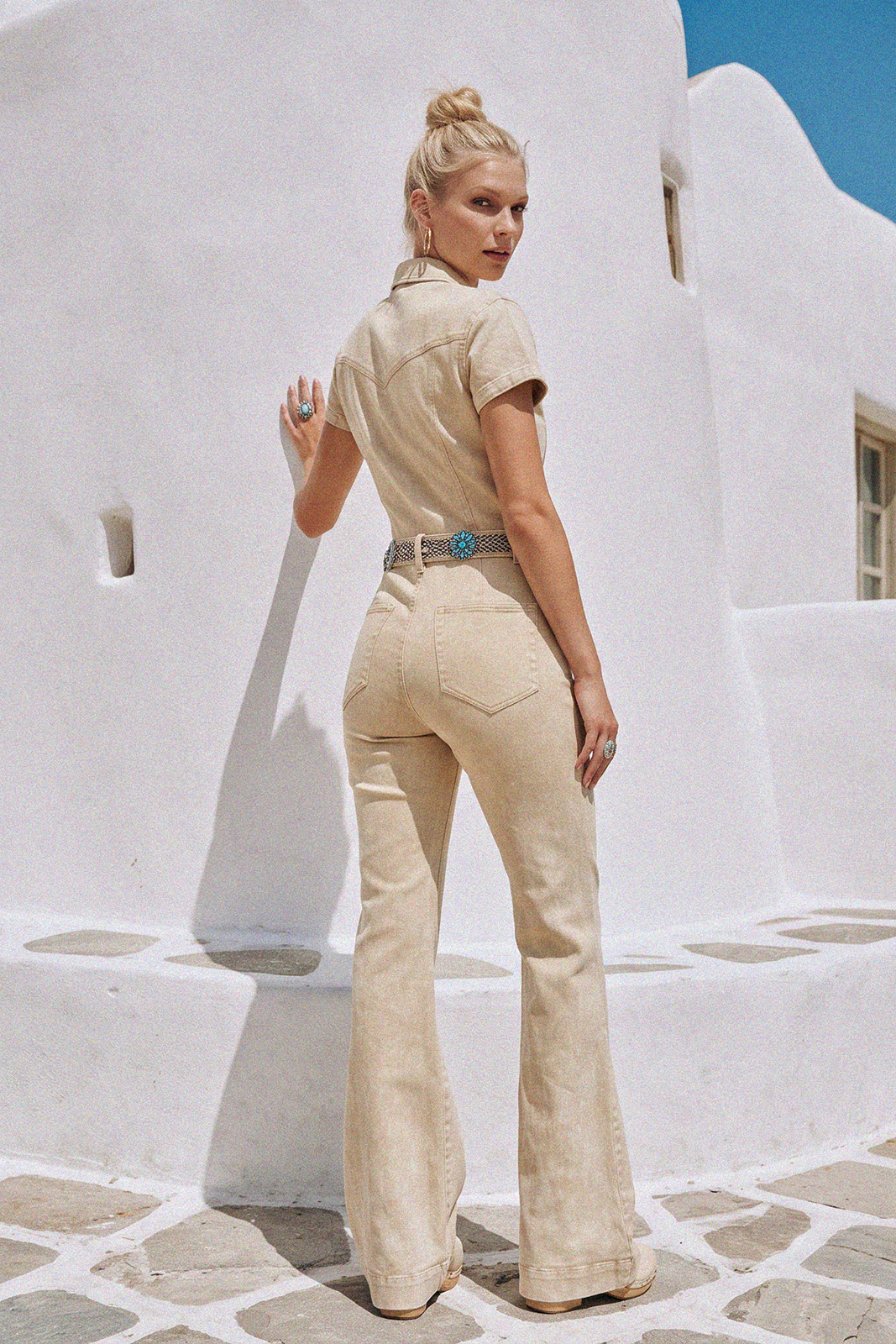 Laramie Wheat Denim Jumpsuit