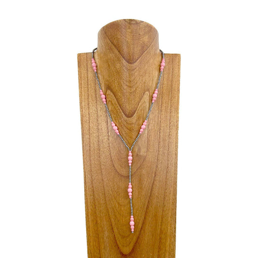 Navajo Pearls w/Pink Stones