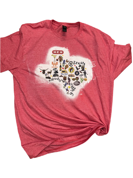 Red Texas Faves Tee