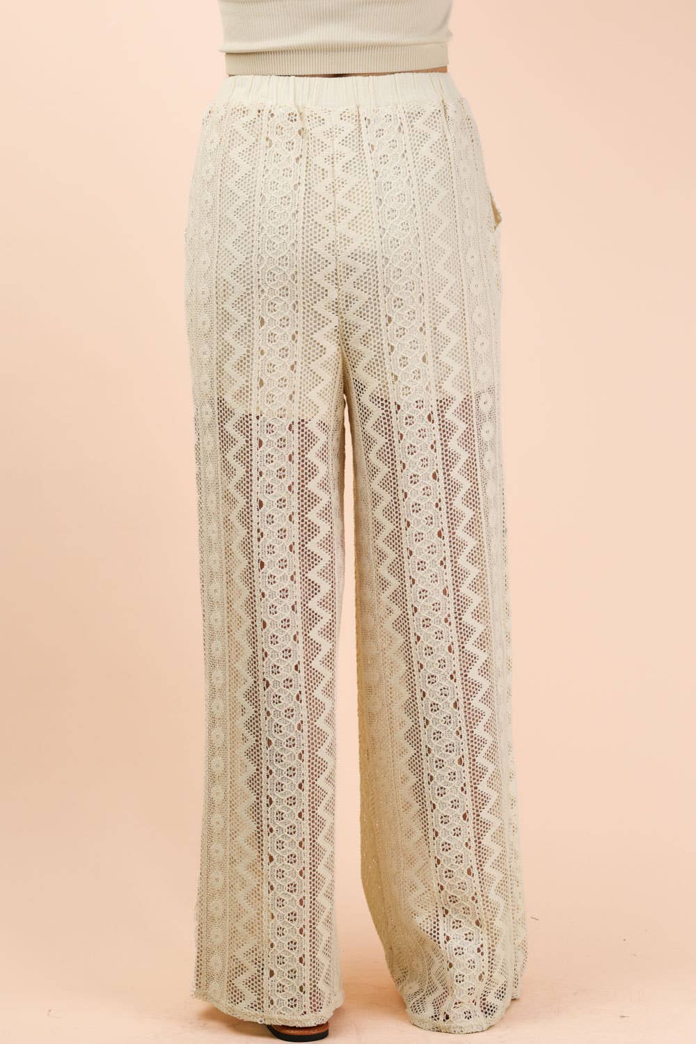 NP70823-Cotton Lace Bohemian Cargo Pants