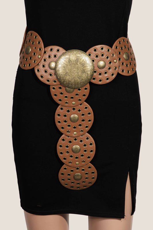 Leather Bohemian Disc Belt