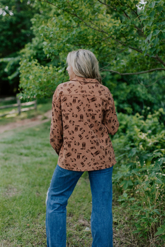 Boot Scootin' Corduroy Shacket