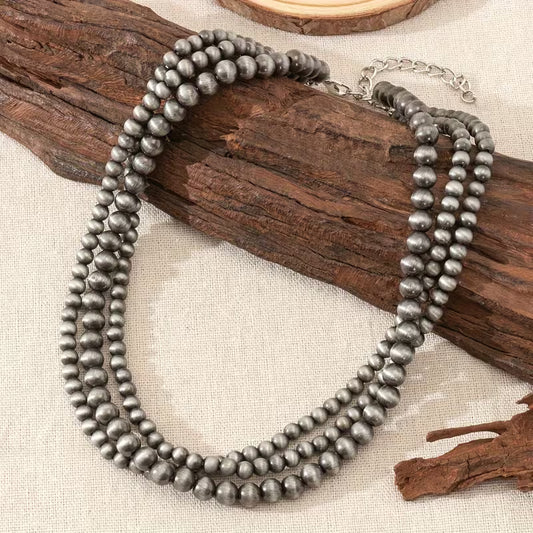 3 Layer Collarbone Navajo Necklace