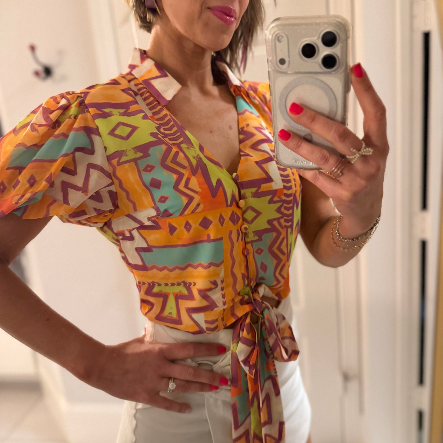 Lika Front Tie Top