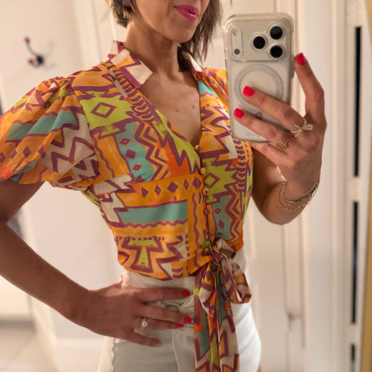Lika Front Tie Top