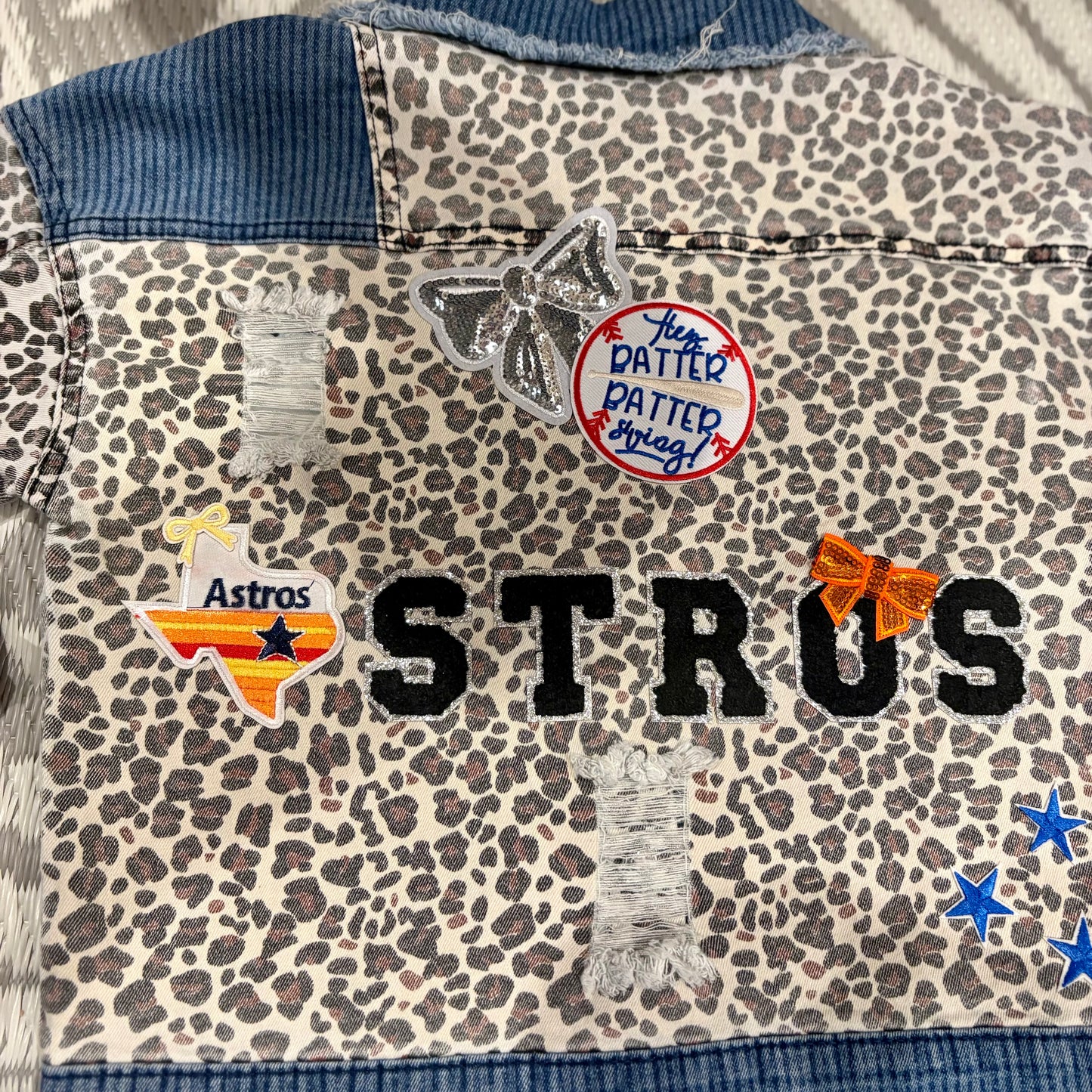 ‘Stros Leopard Denim Jacket