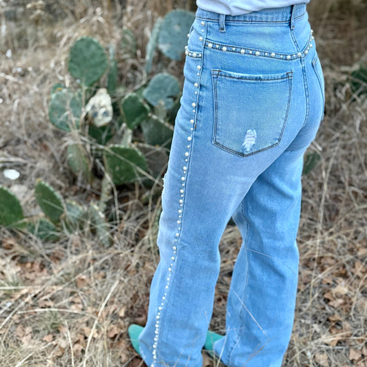 Dolly Pearl Wide Leg Jeans