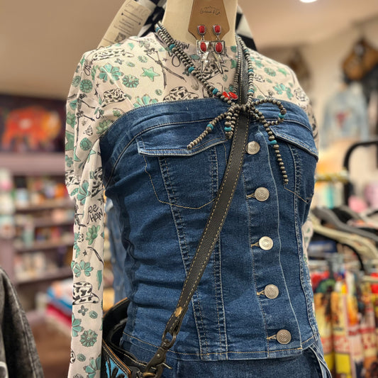 Halloween Yeehaw Mesh Top