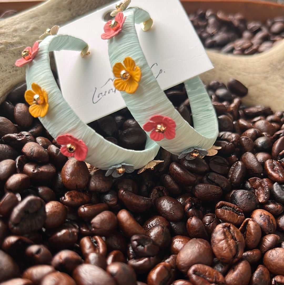 Rattan Flower Hoops