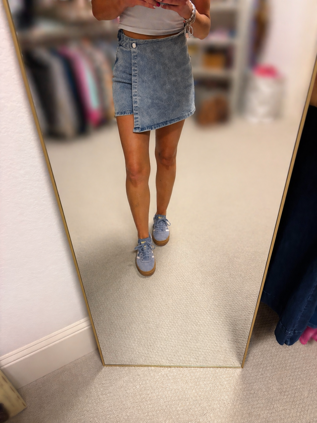 Light Wash Denim Skort