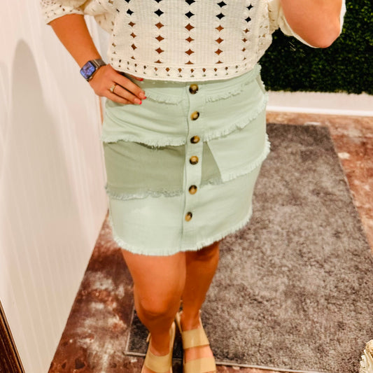 Kara Color Block Skirt