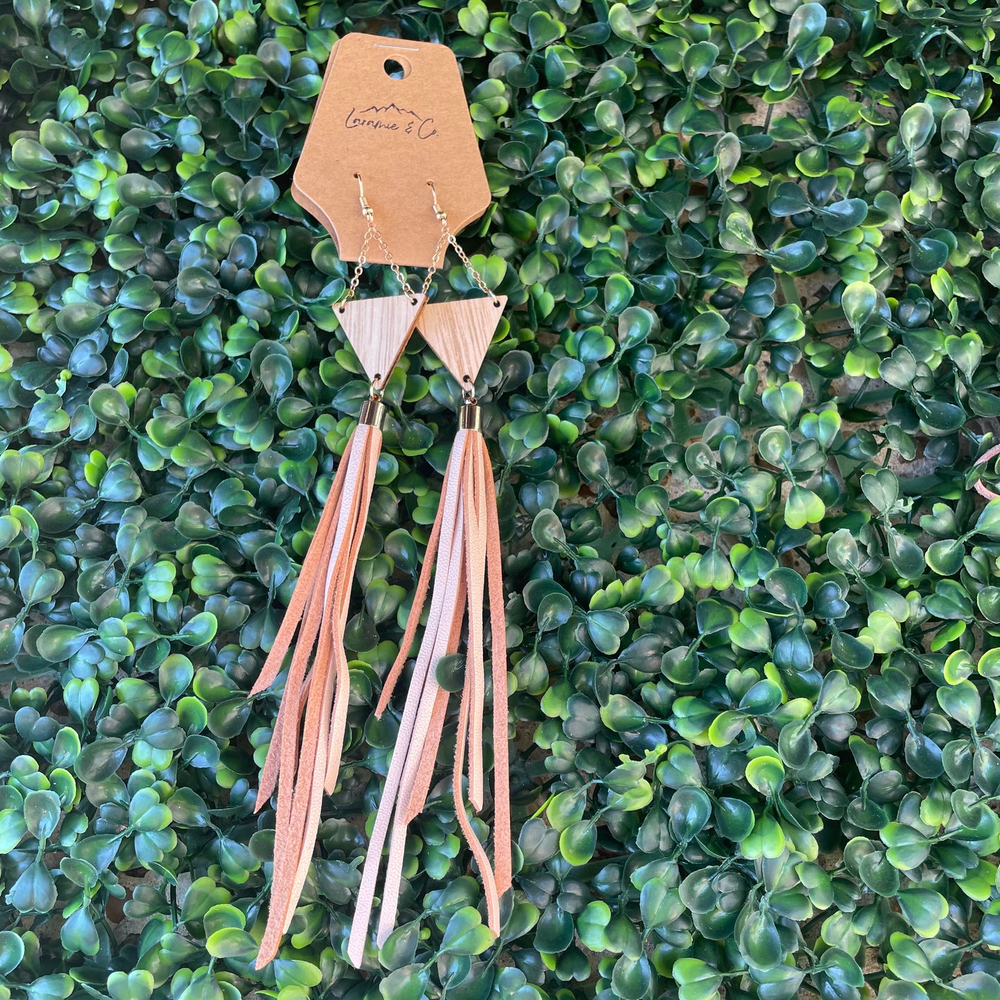 Boho Leather Fringe Earrings