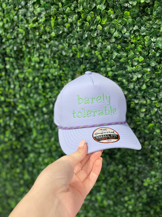 Barely Tolerable- Structured Hat