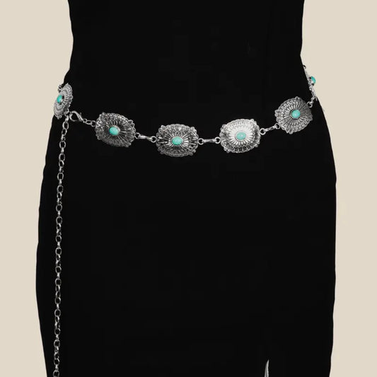 Oval Studded Concho Belt