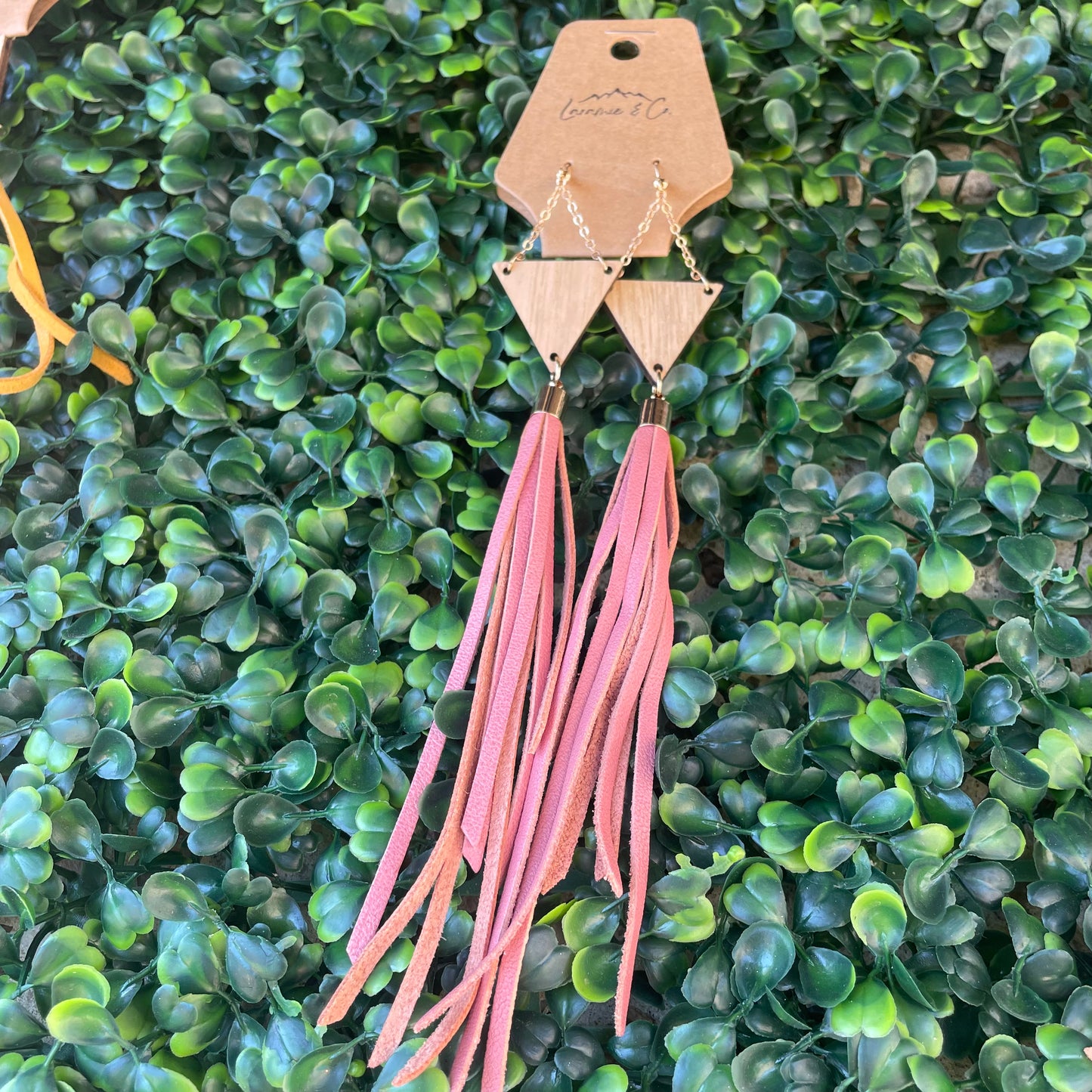 Boho Leather Fringe Earrings