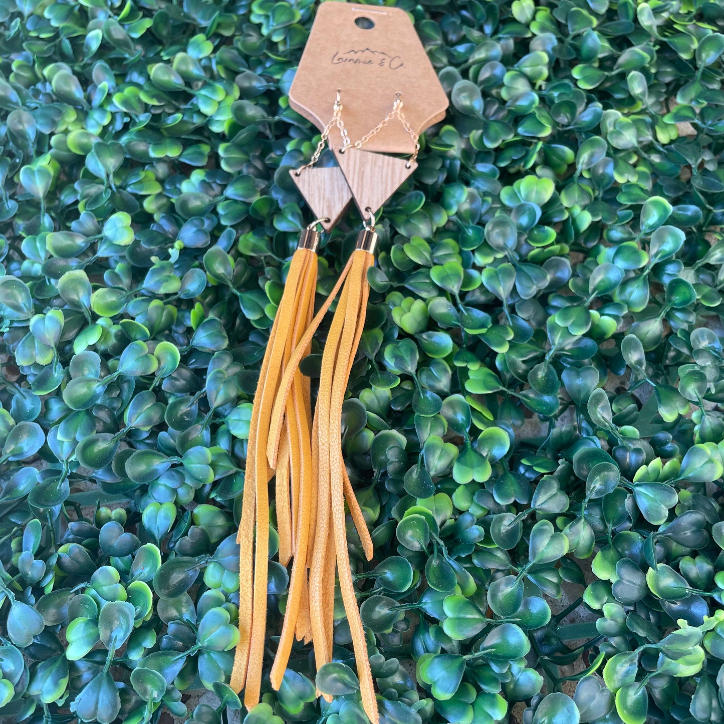 Boho Leather Fringe Earrings