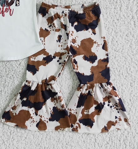 Cow Print Bell Bottoms