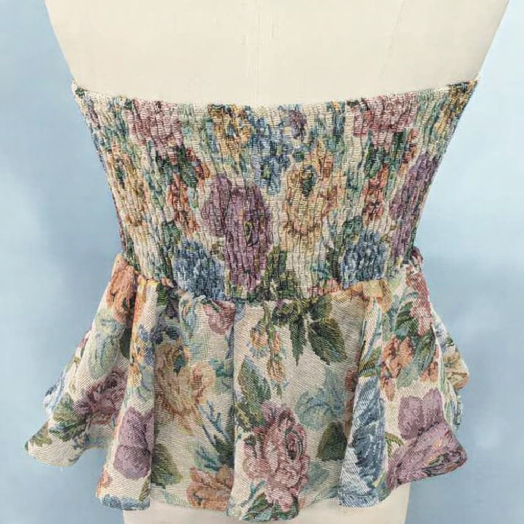Vintage Peplum Tiered Top
