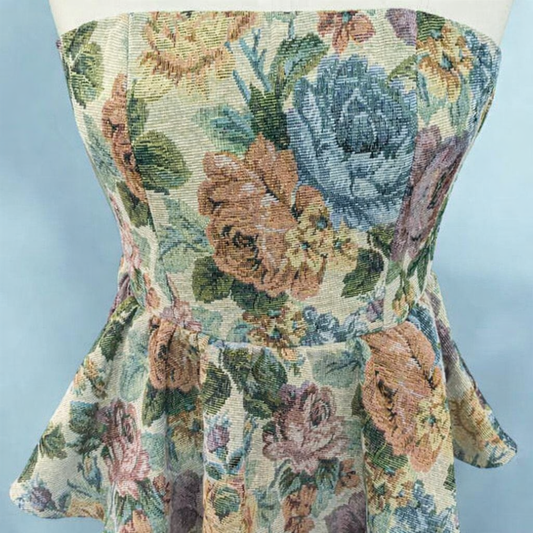 Vintage Peplum Tiered Top