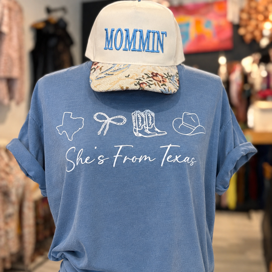 She's From Texas Tee (Denim)
