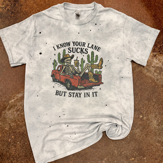 Stay in Your Lane Skeleton Tee