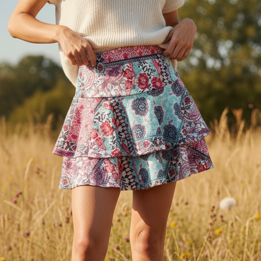 Arena Paisley Print Skort