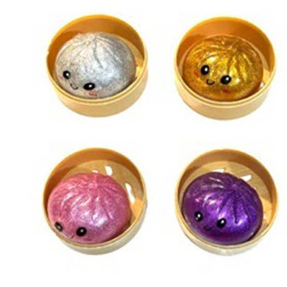 Glittered Dumpling Squishy with Steamer