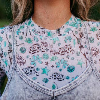 Halloween Yeehaw Mesh Top