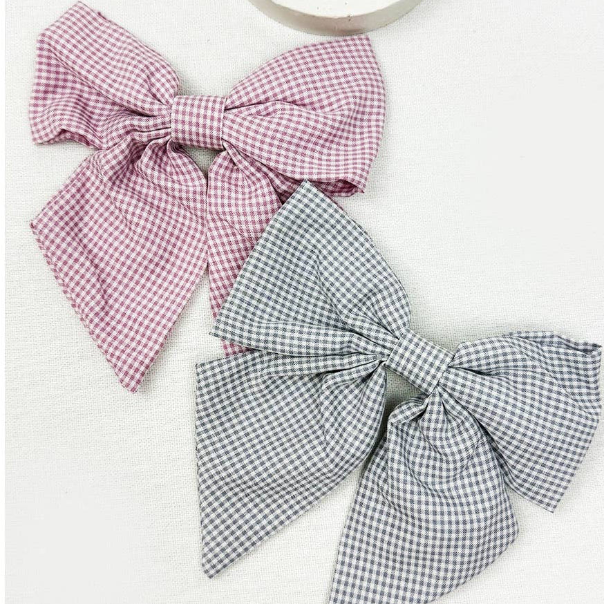 Checkered Hair Bow