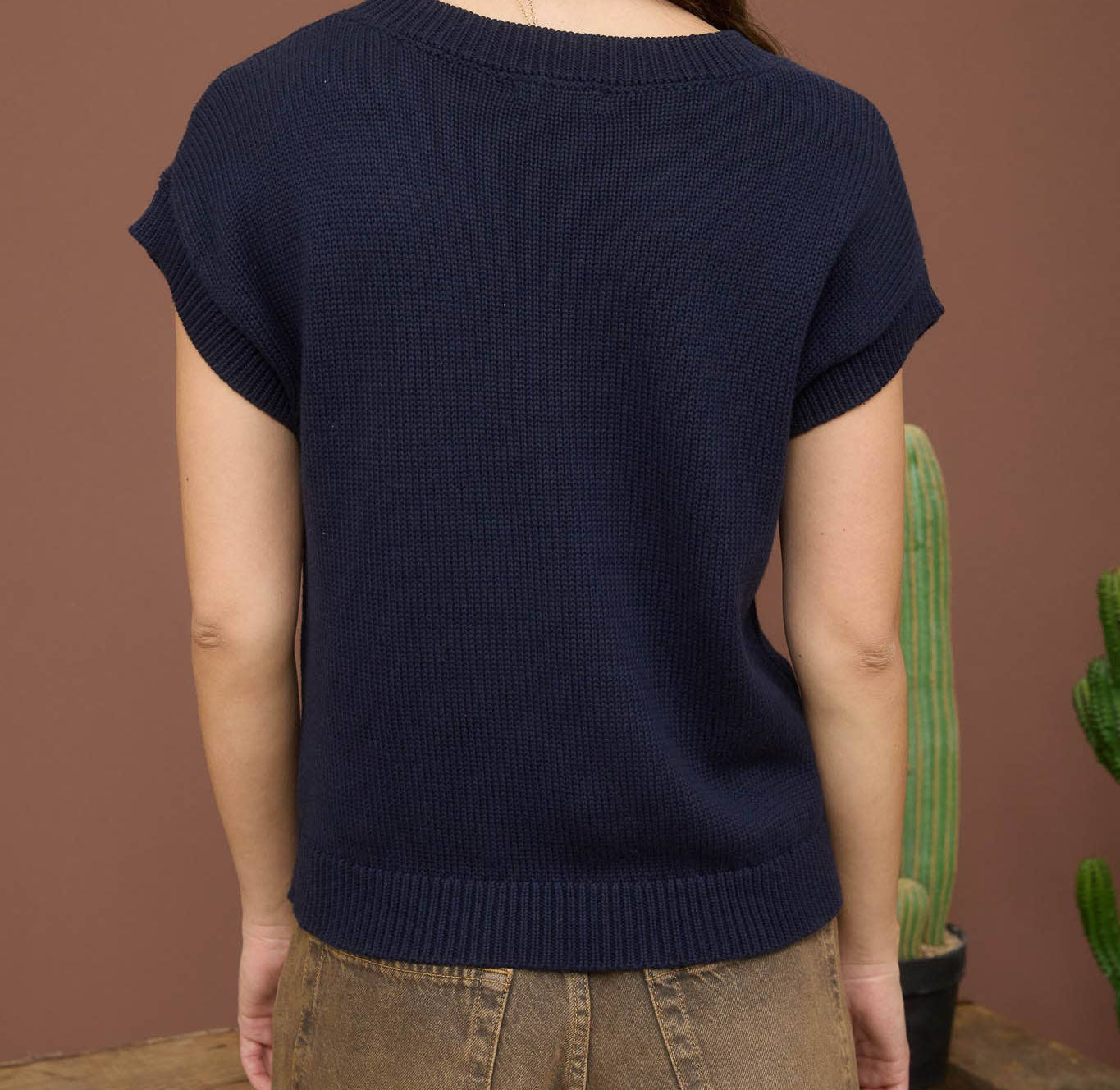 Boot Bow Short Sleeve Sweater